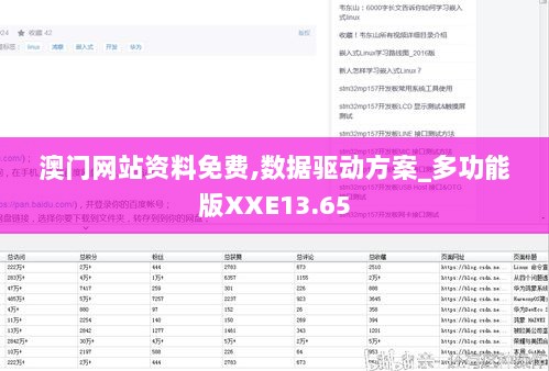 澳门网站资料免费,数据驱动方案_多功能版XXE13.65
