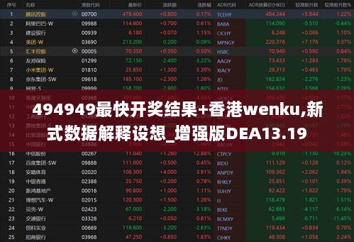 494949最快开奖结果+香港wenku,新式数据解释设想_增强版DEA13.19