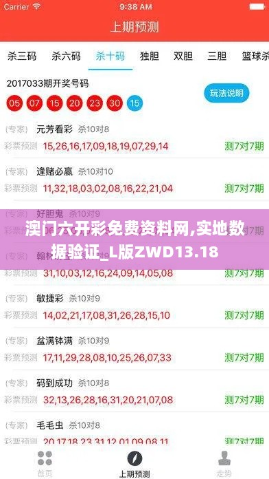 澳门六开彩免费资料网,实地数据验证_L版ZWD13.18