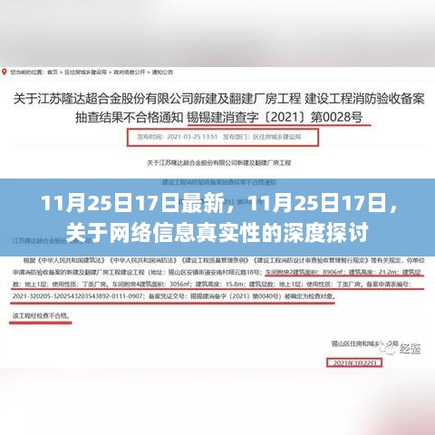 网络信息真实性的深度探讨，11月25日17日的思考与启示