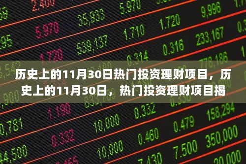 历史上的11月30日，热门投资理财项目揭秘