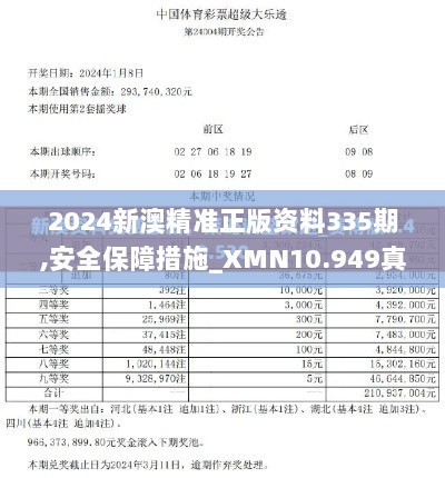 2024新澳精准正版资料335期,安全保障措施_XMN10.949真实版