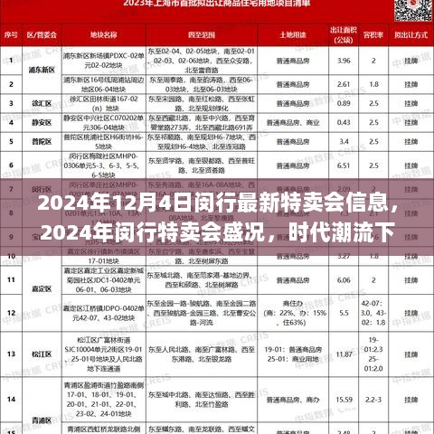 2024年闵行特卖会，时代潮流下的消费盛宴盛况回顾