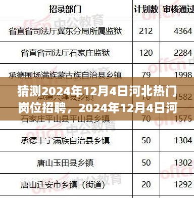 2024年12月4日河北热门岗位招聘的温馨小确幸故事