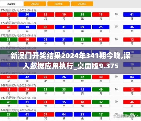 新澳门开奖结果2024年341期今晚,深入数据应用执行_桌面版9.375