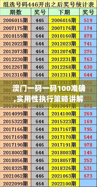 澳门一码一码100准确,实用性执行策略讲解_标配版4.998