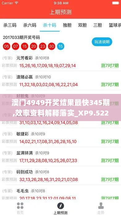 澳门4949开奖结果最快345期,效率资料解释落实_XP9.522