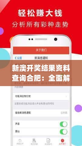 新澳开奖结果资料查询合肥：全面解析合肥开奖信息的便捷之选