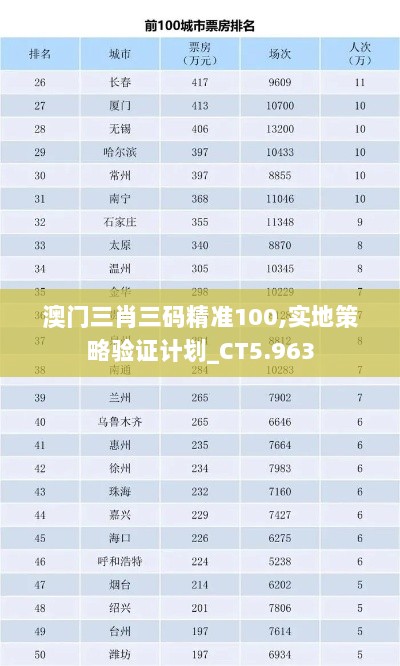 澳门三肖三码精准100,实地策略验证计划_CT5.963