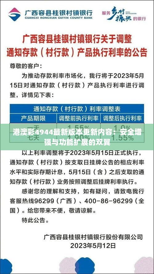 港澳彩4944最新版本更新内容：安全增强与功能扩展的双翼