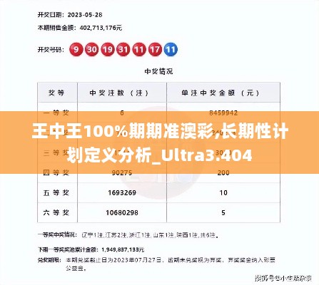 王中王100%期期准澳彩,长期性计划定义分析_Ultra3.404