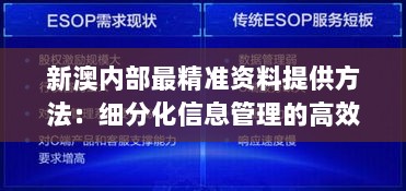 新澳内部最精准资料提供方法：细分化信息管理的高效引擎