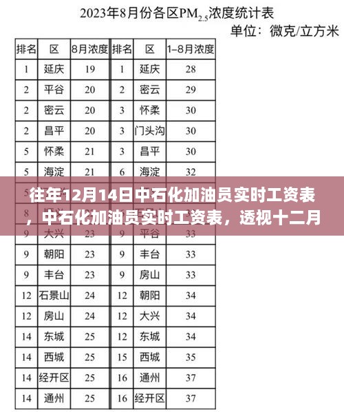 揭秘中石化加油员实时工资表，透视行业变迁与影响在十二月十四日的体现