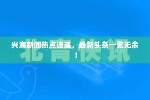 兴海新闻热点速递，最新头条一览无余！