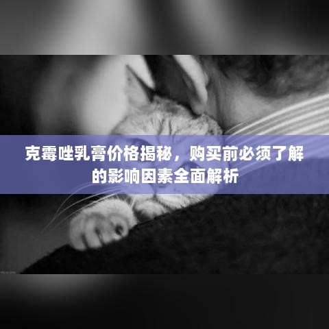 克霉唑乳膏价格揭秘，购买前必须了解的影响因素全面解析