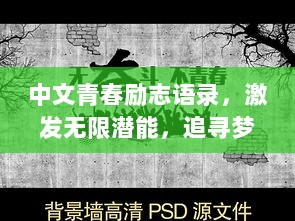 中文青春励志语录，激发无限潜能，追寻梦想的力量源泉！