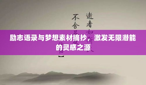 励志语录与梦想素材摘抄，激发无限潜能的灵感之源