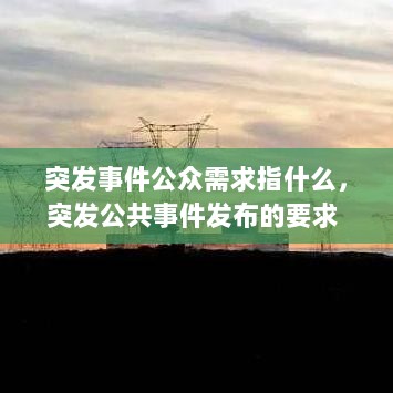 突发事件公众需求指什么，突发公共事件发布的要求 